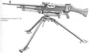 Универсальный пулемет L7 A1 на треноге